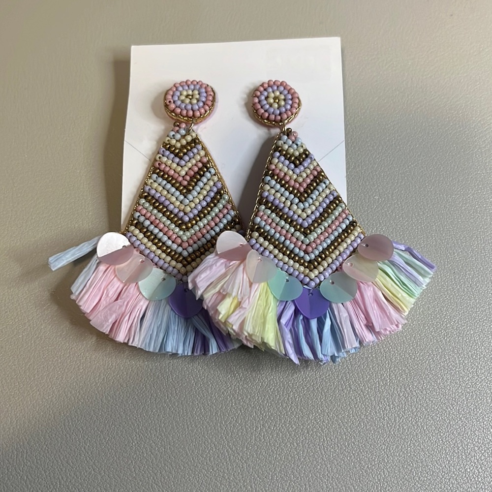 Pastel Seed Bead Earrings